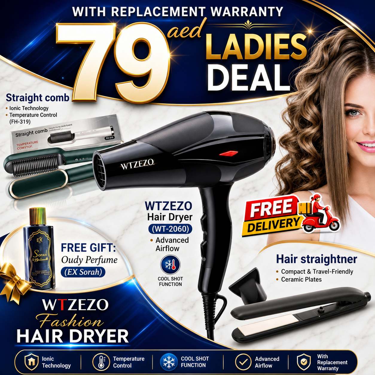 Ladies Hair Styling Kit Deal 1019